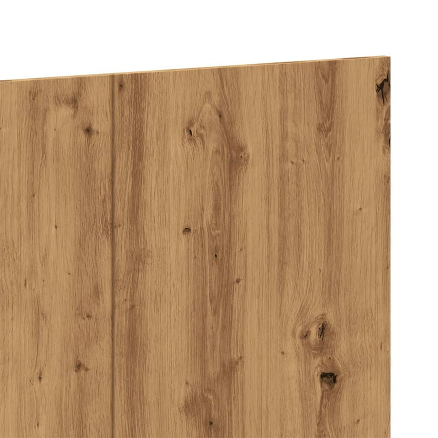Hoofdeinde 200x1,5x80 cm bewerkt hout artisanaal eikenkleur