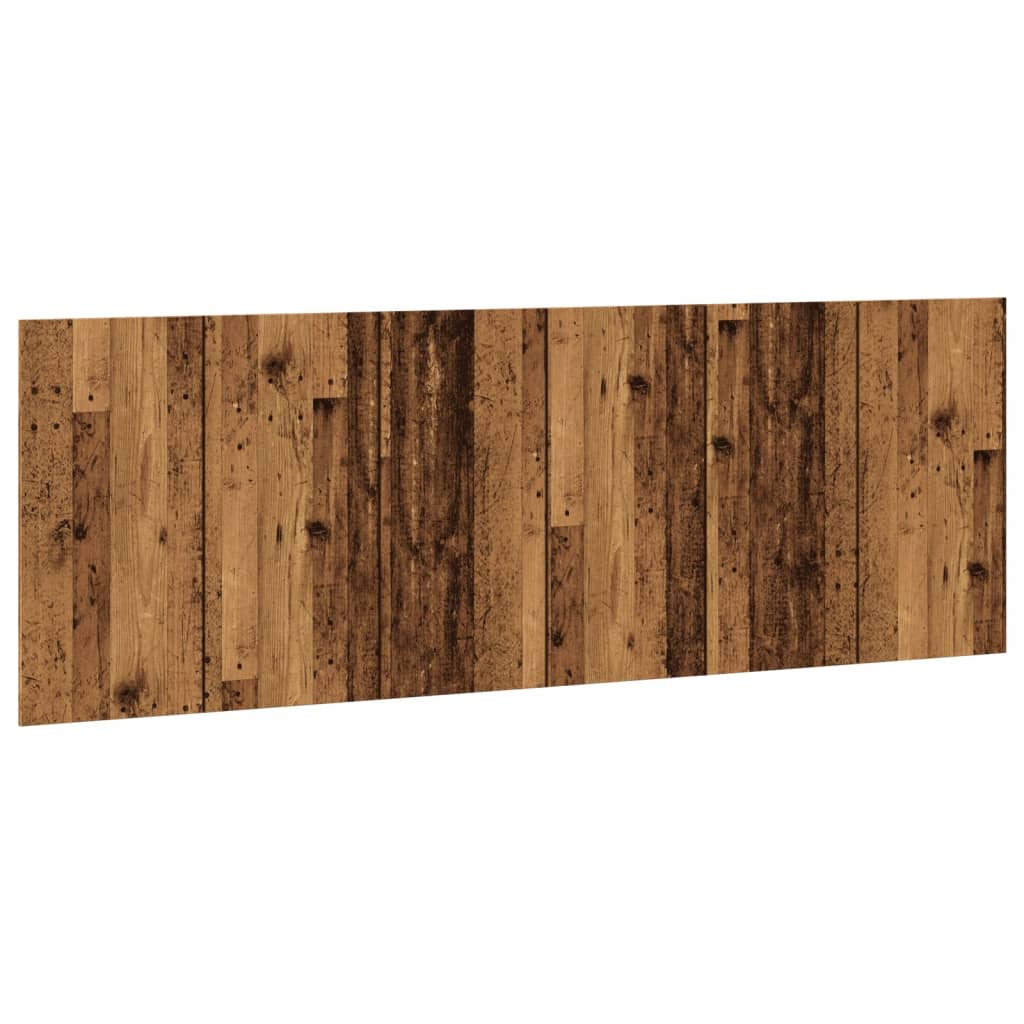 Hoofdbord wandmodel 240x1,5x80 cm bewerkt hout oud houtkleurig