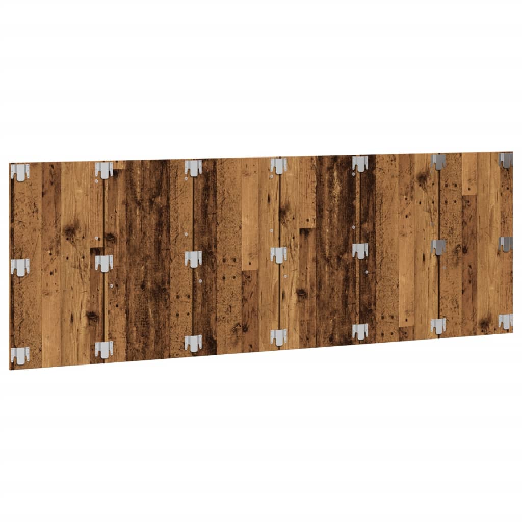 Hoofdbord wandmodel 240x1,5x80 cm bewerkt hout oud houtkleurig