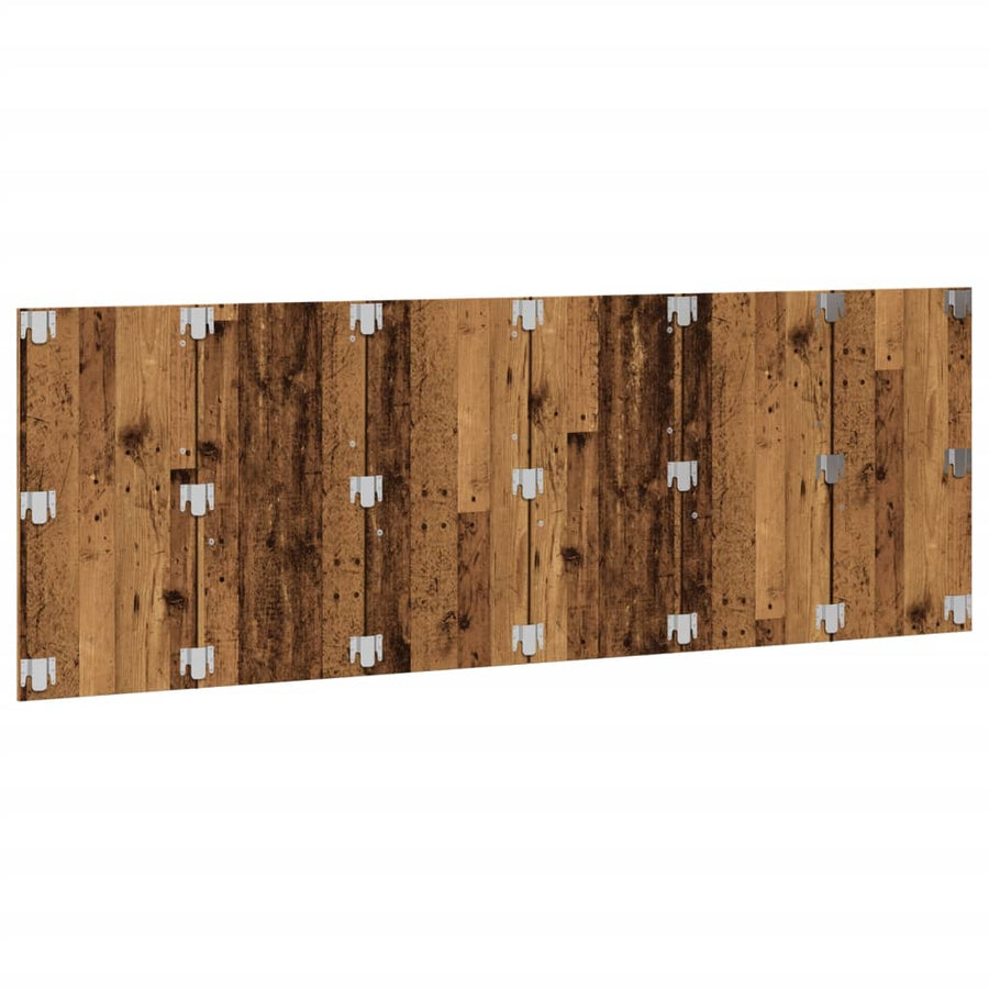Hoofdbord wandmodel 240x1,5x80 cm bewerkt hout oud houtkleurig