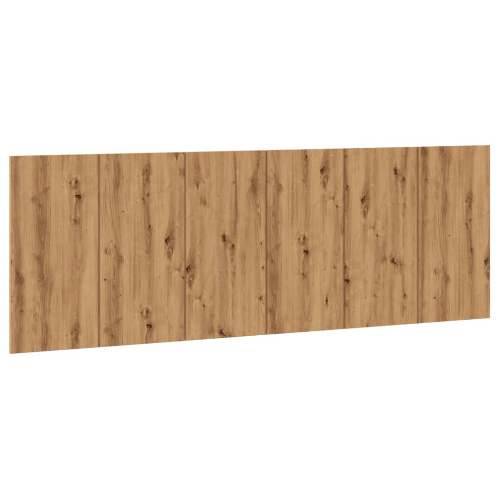 Hoofdbord wandmodel 240x1,5x80 cm bewerkt hout artisanaal eiken