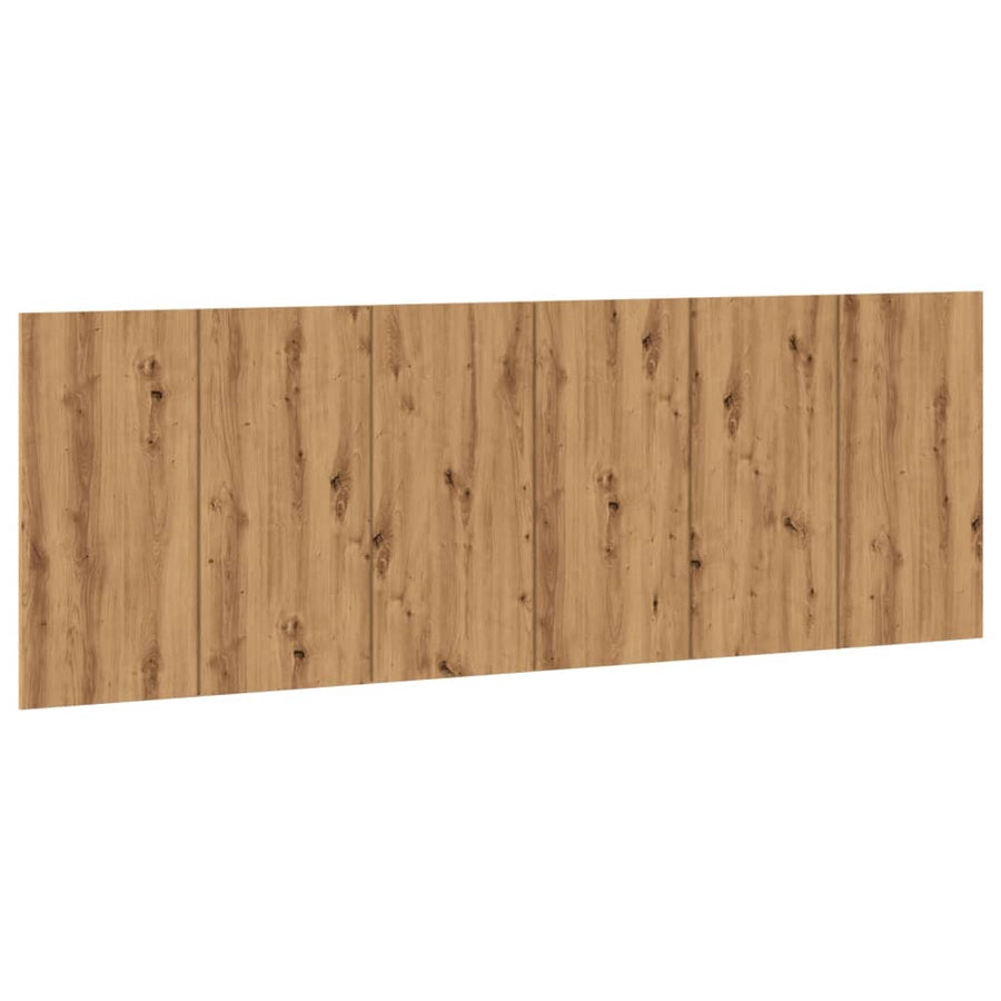 Hoofdbord wandmodel 240x1,5x80 cm bewerkt hout artisanaal eiken