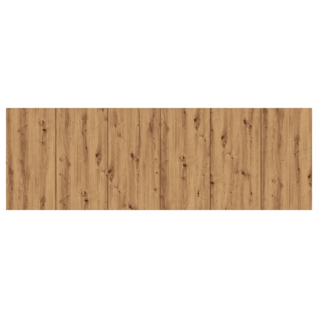 Hoofdbord wandmodel 240x1,5x80 cm bewerkt hout artisanaal eiken