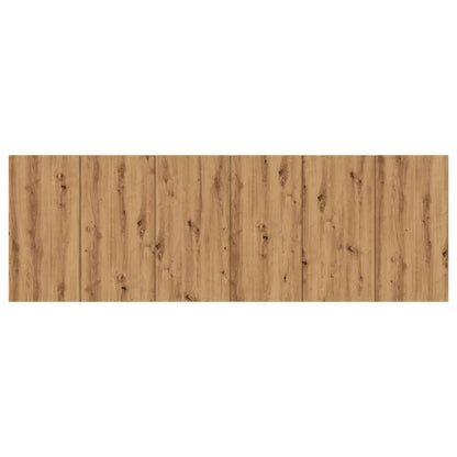Hoofdbord wandmodel 240x1,5x80 cm bewerkt hout artisanaal eiken