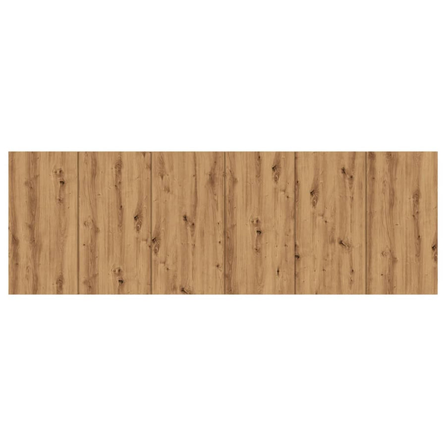 Hoofdbord wandmodel 240x1,5x80 cm bewerkt hout artisanaal eiken