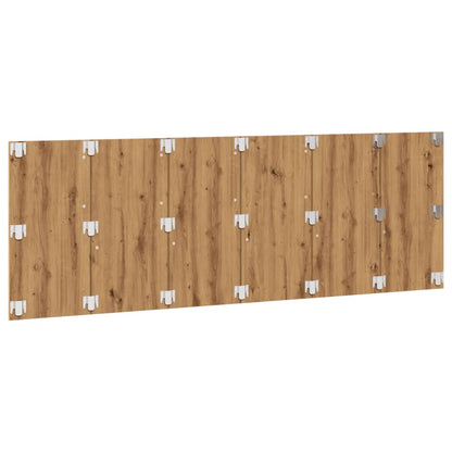 Hoofdbord wandmodel 240x1,5x80 cm bewerkt hout artisanaal eiken