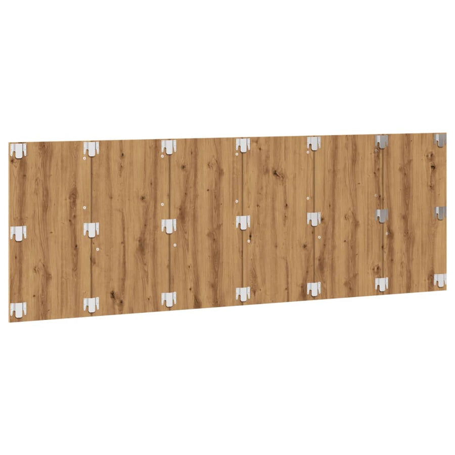 Hoofdbord wandmodel 240x1,5x80 cm bewerkt hout artisanaal eiken