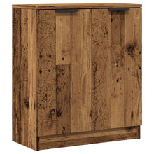 Dressoir 60x30x70 cm bewerkt hout oud houtkleurig