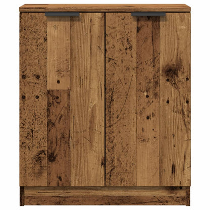 Dressoir 60x30x70 cm bewerkt hout oud houtkleurig