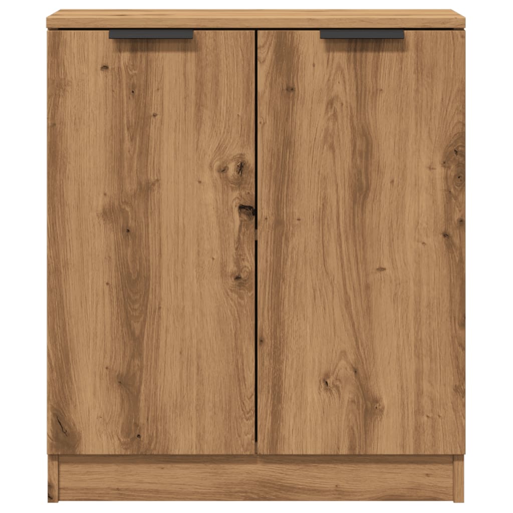 Dressoir 60x30x70 cm bewerkt hout artisanaal eikenkleurig
