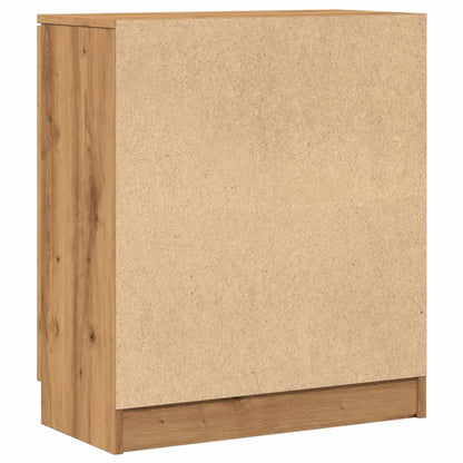 Dressoir 60x30x70 cm bewerkt hout artisanaal eikenkleurig