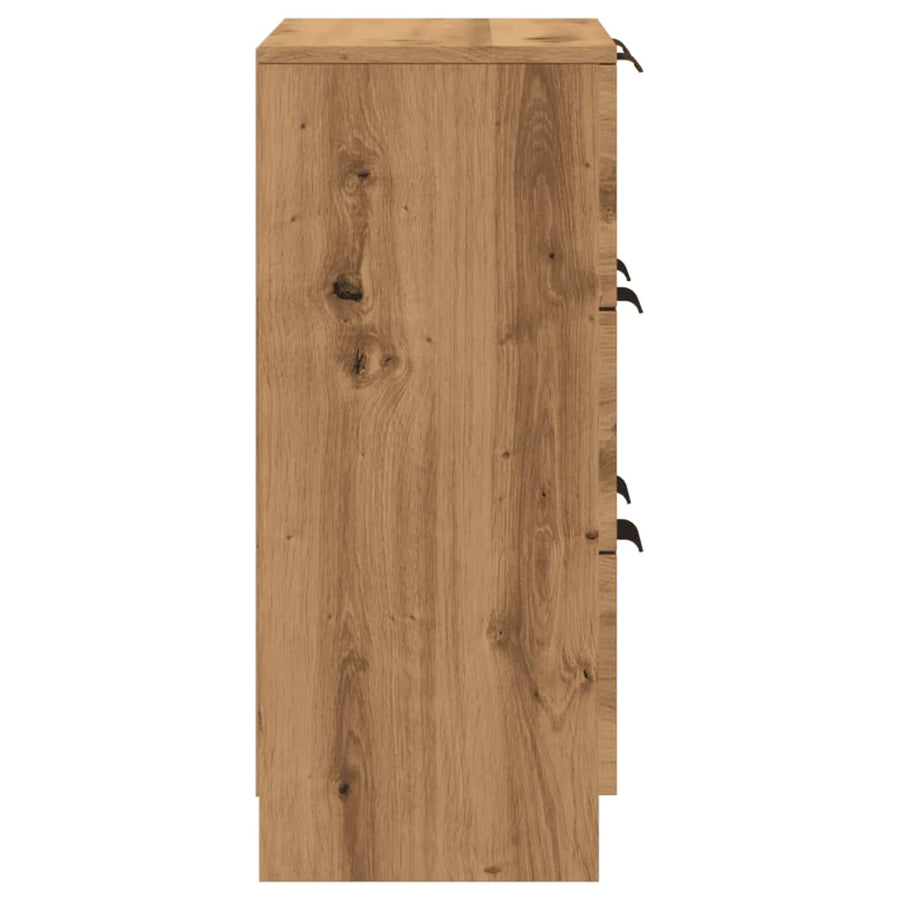 Dressoir 60x30x70 cm bewerkt hout artisan eikenkleurig