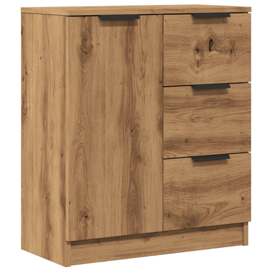 Dressoir 60x30x70 cm bewerkt hout artisan eikenkleurig