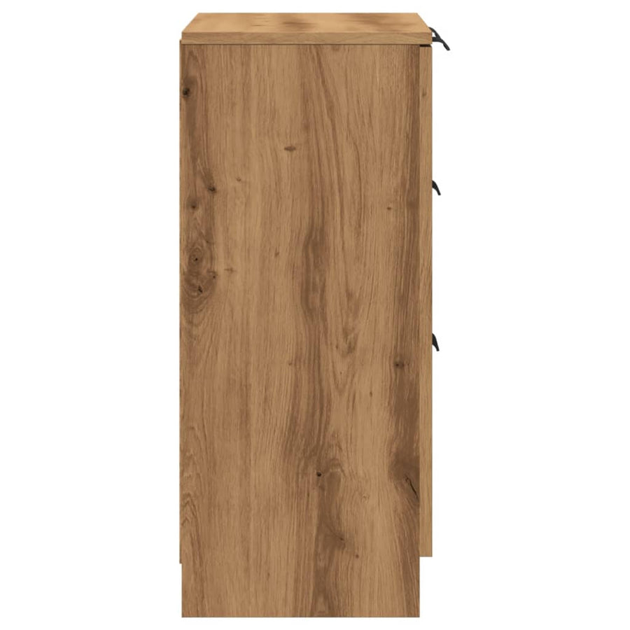 Dressoir 60x30x70 cm bewerkt hout artisan eikenkleurig