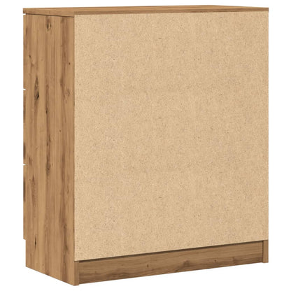 Dressoir 60x30x70 cm bewerkt hout artisan eikenkleurig