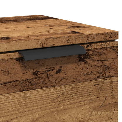 Dressoir 60x30x70 cm bewerkt hout oud houtkleurig