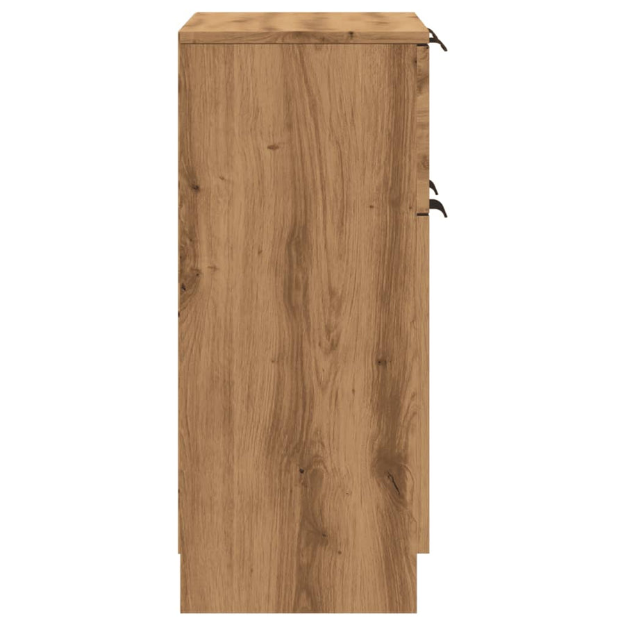 Dressoir 60x30x70 cm bewerkt hout artisan eikenkleurig