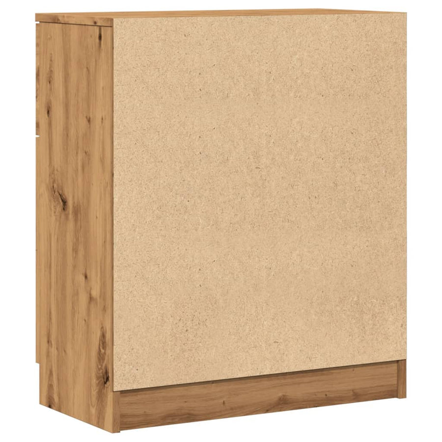 Dressoir 60x30x70 cm bewerkt hout artisan eikenkleurig