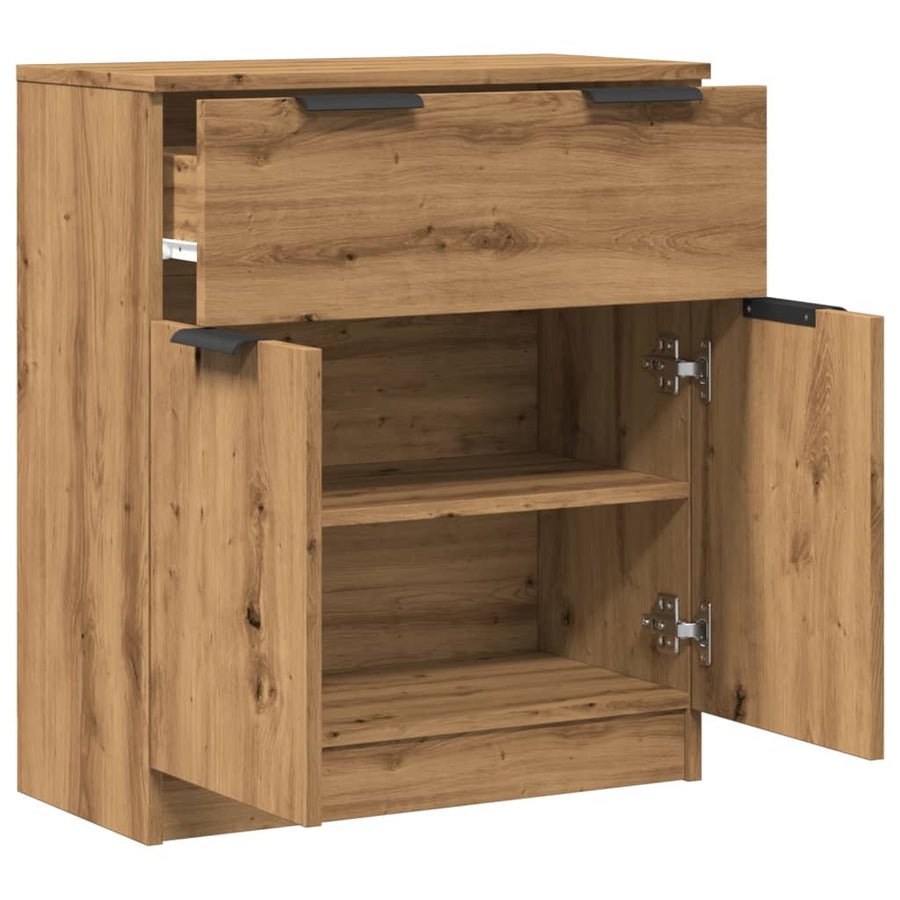 Dressoir 60x30x70 cm bewerkt hout artisan eikenkleurig