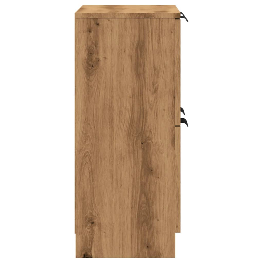 Dressoir 60x30x70 cm bewerkt hout artisan eikenkleurig