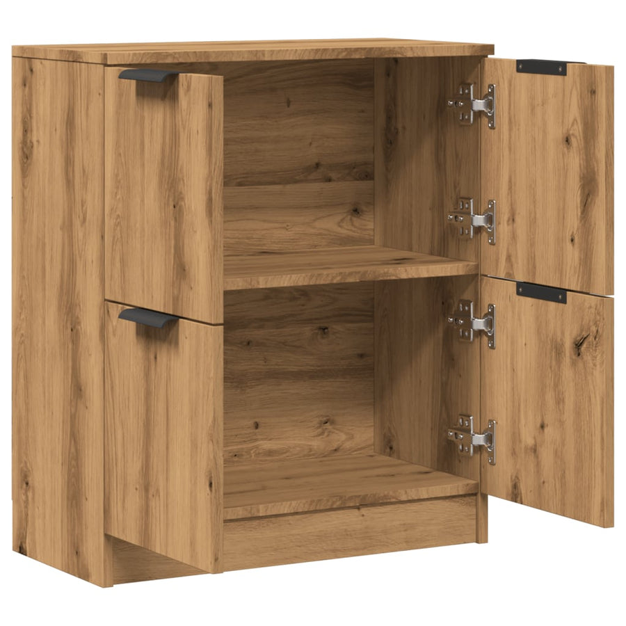 Dressoir 60x30x70 cm bewerkt hout artisan eikenkleurig