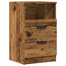 Nachtkastjes 2 st 40x36x65 cm bewerkt hout oud houtkleurig