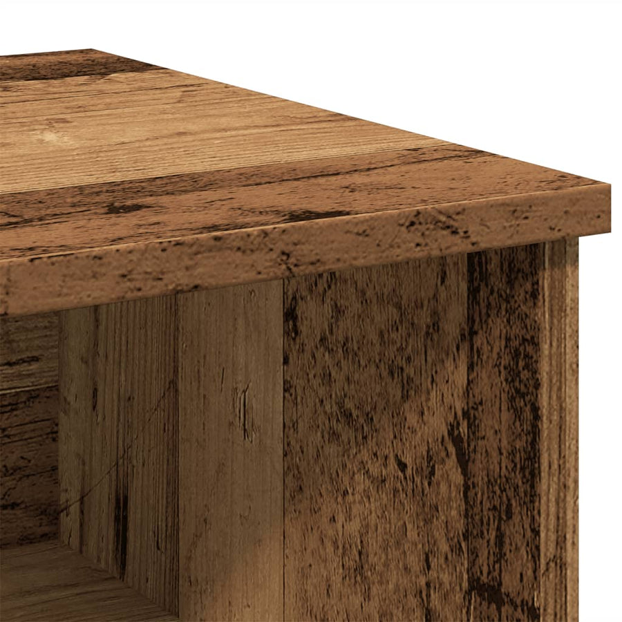 Nachtkastjes 2 st 40x36x65 cm bewerkt hout oud houtkleurig