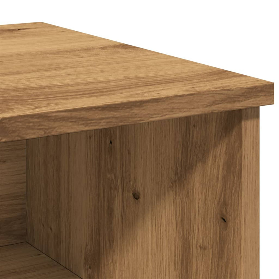 Nachtkastjes 2 st 40x36x65cm bewerkt hout artisanaal eikenkleur