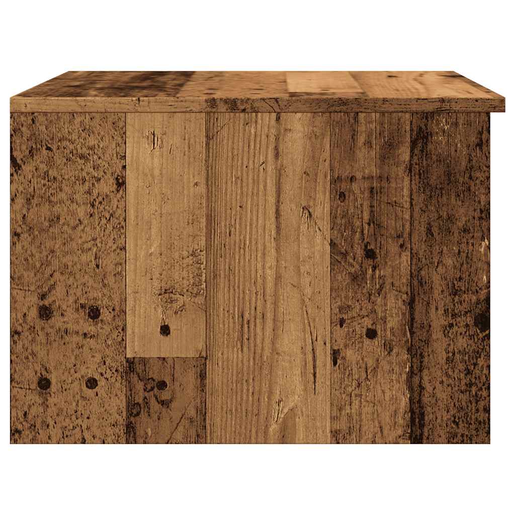Salontafel 50x50x36 cm bewerkt hout oud houtkleurig
