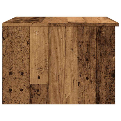 Salontafel 50x50x36 cm bewerkt hout oud houtkleurig