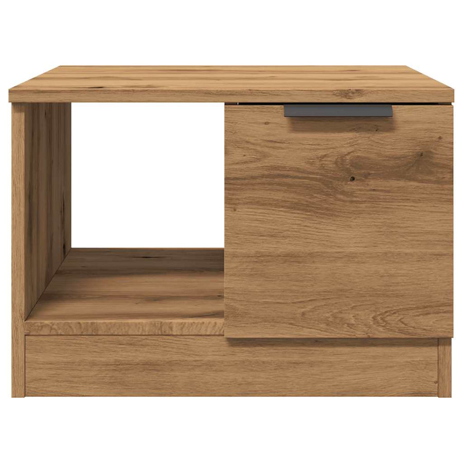 Salontafel 50x50x36 cm bewerkt hout artisanaal eikenkleur