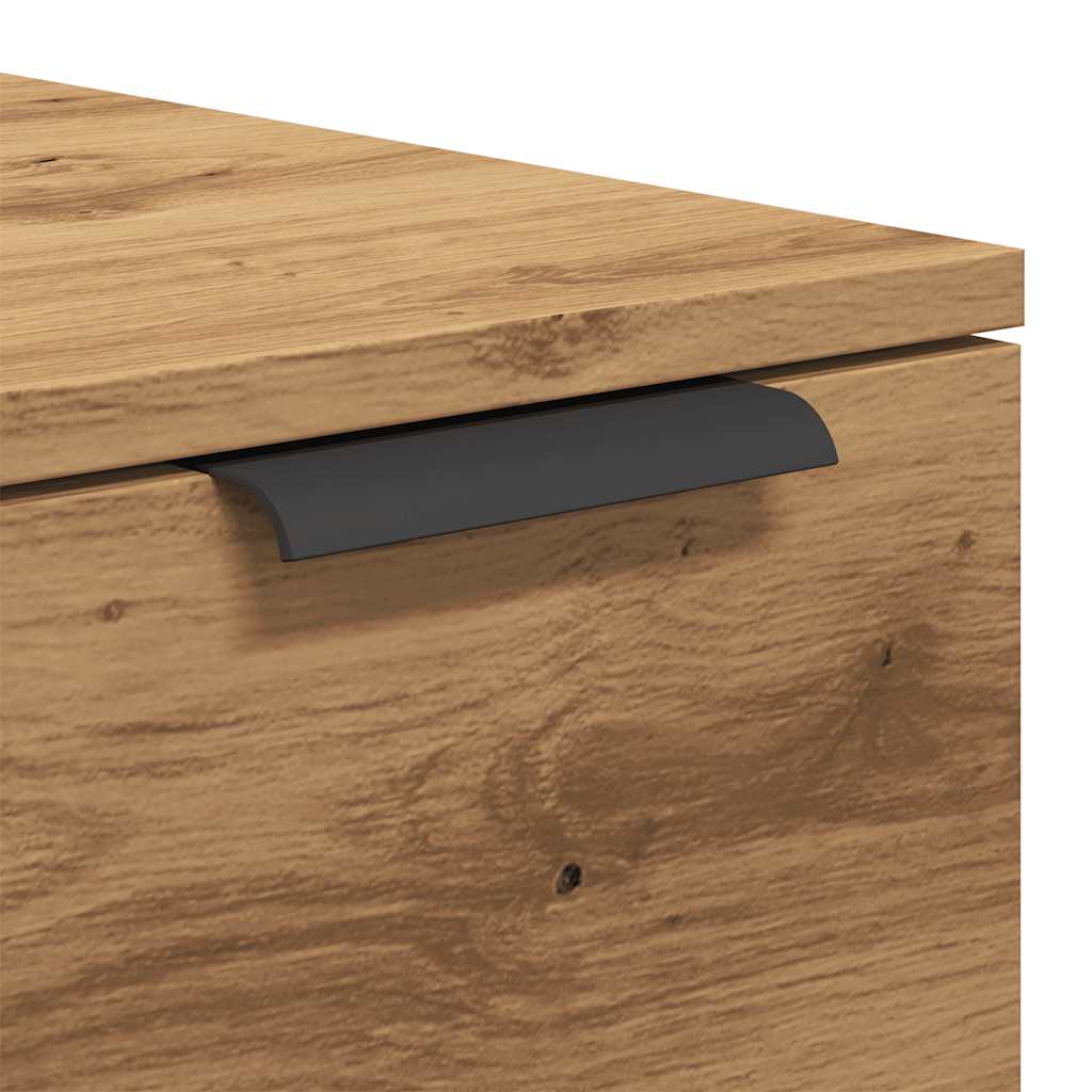 Salontafel 50x50x36 cm bewerkt hout artisanaal eikenkleur