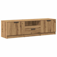 Tv-meubel 140x35x40 cm bewerkt hout artisanaal eikenkleur