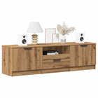 Tv-meubel 140x35x40 cm bewerkt hout eiken