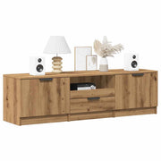 Tv-meubel 140x35x40 cm bewerkt hout eiken