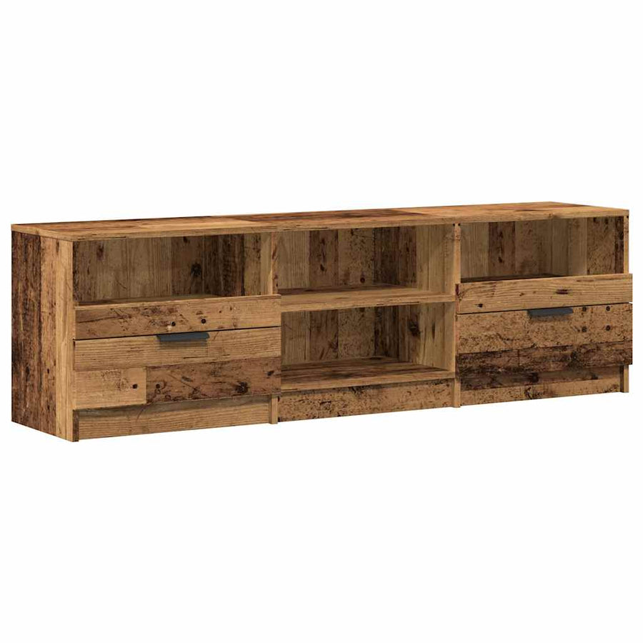 Tv-meubel 150x33,5x45 cm bewerkt hout oud houtkleurig