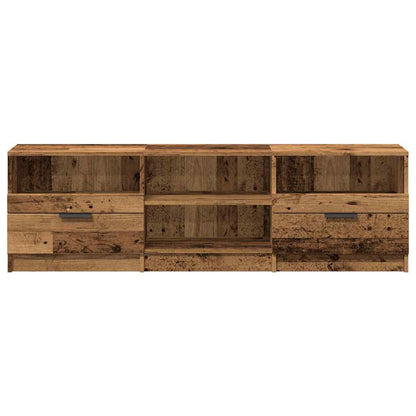 Tv-meubel 150x33,5x45 cm bewerkt hout oud houtkleurig