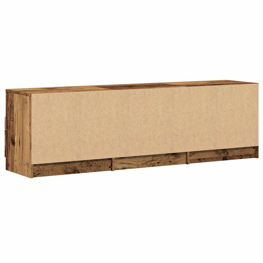 Tv-meubel 150x33,5x45 cm bewerkt hout oud houtkleurig
