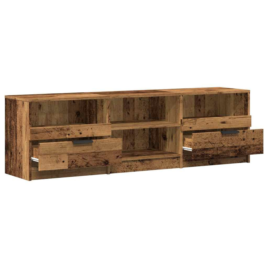 Tv-meubel 150x33,5x45 cm bewerkt hout oud houtkleurig