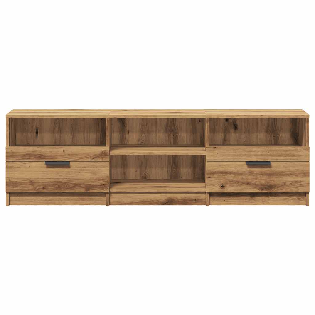 Tv-meubel 150x33,5x45 cm bewerkt hout artisanaal eikenkleur