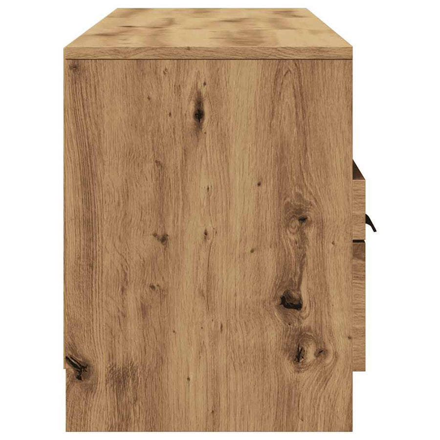 Tv-meubel 150x33,5x45 cm bewerkt hout artisanaal eikenkleur