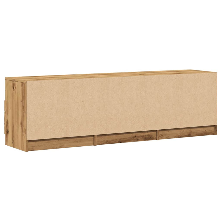 Tv-meubel 150x33,5x45 cm bewerkt hout artisanaal eikenkleur