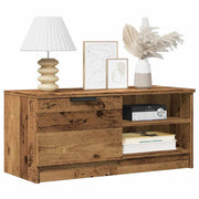 Tv-meubel 80x35x36,5 cm bewerkt hout oud houtkleurig