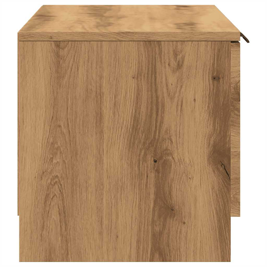 Tv-meubel 80x35x36,5 cm bewerkt hout artisanaal eikenkleur
