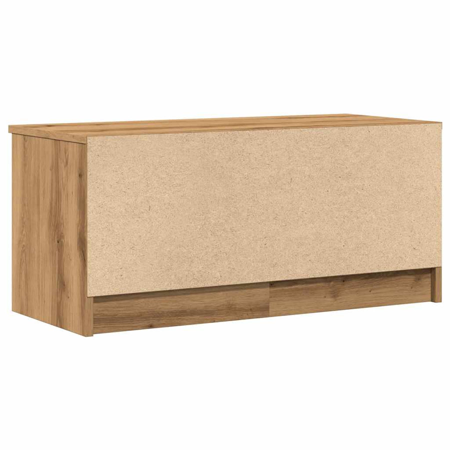 Tv-meubel 80x35x36,5 cm bewerkt hout artisanaal eikenkleur