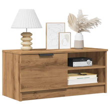 Tv-meubel 80x35x36,5 cm bewerkt hout artisanaal eikenkleur