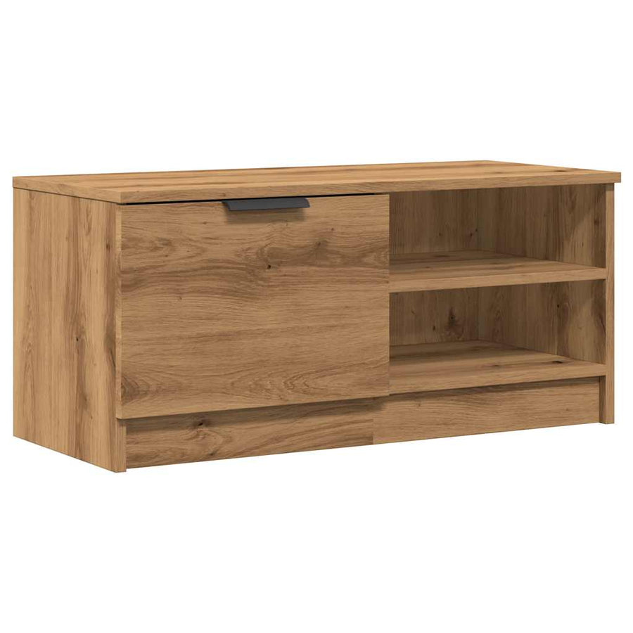 Tv-meubelen 2 st 80x35x36,5 cm bewerkt hout artisanaal eiken