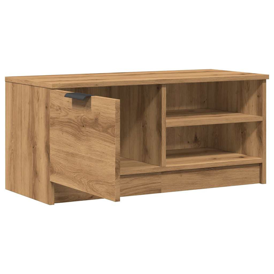 Tv-meubelen 2 st 80x35x36,5 cm bewerkt hout artisanaal eiken