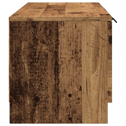 Tv-meubel 102x35x36,5 cm bewerkt hout oud houtkleurig