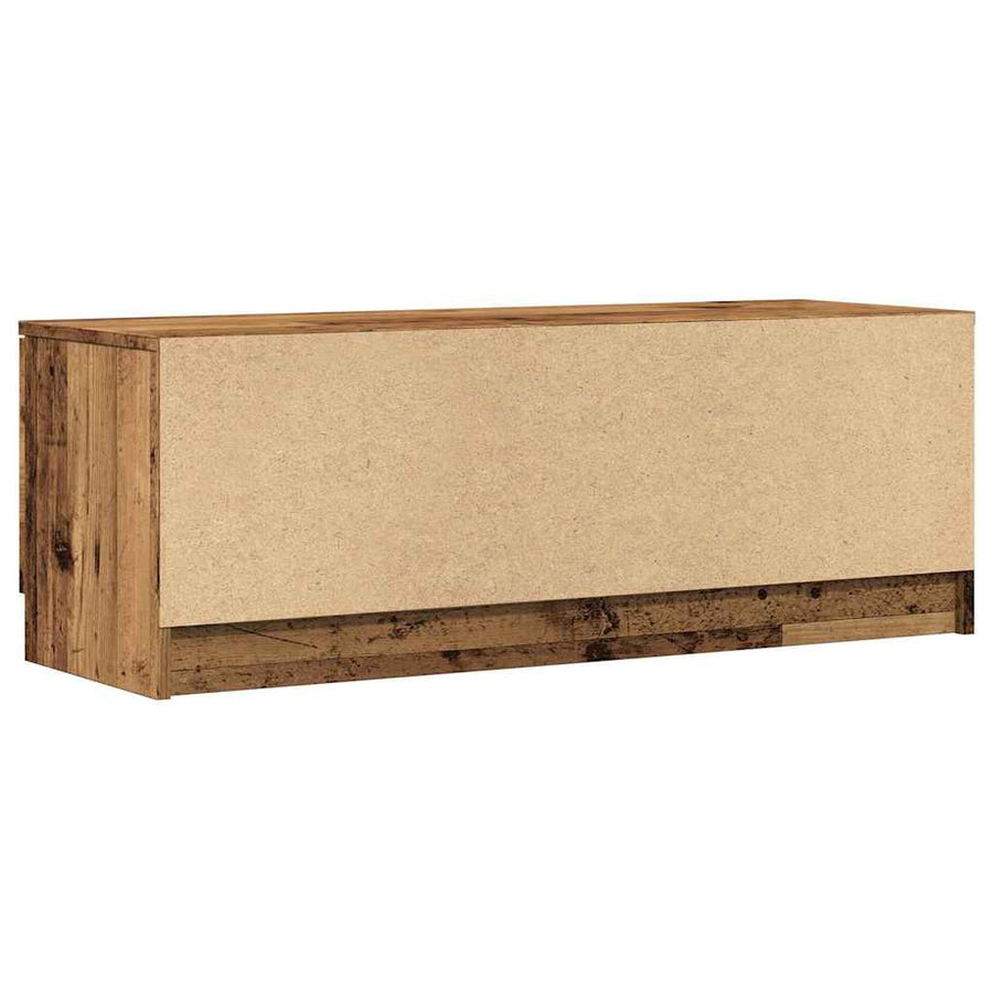 Tv-meubel 102x35x36,5 cm bewerkt hout oud houtkleurig